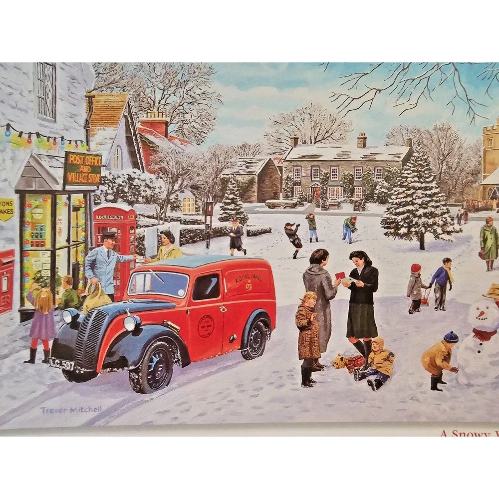 Bits And Pieces 1000 Piece Jigsaw Puzzle A Snowy Village - Trevor Mitchell